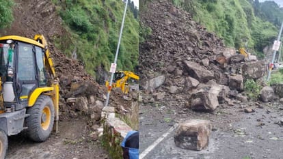 Uttarakhand landslide highway closed Malari Highway Yamunotri Highway Mussoorie Weather Update