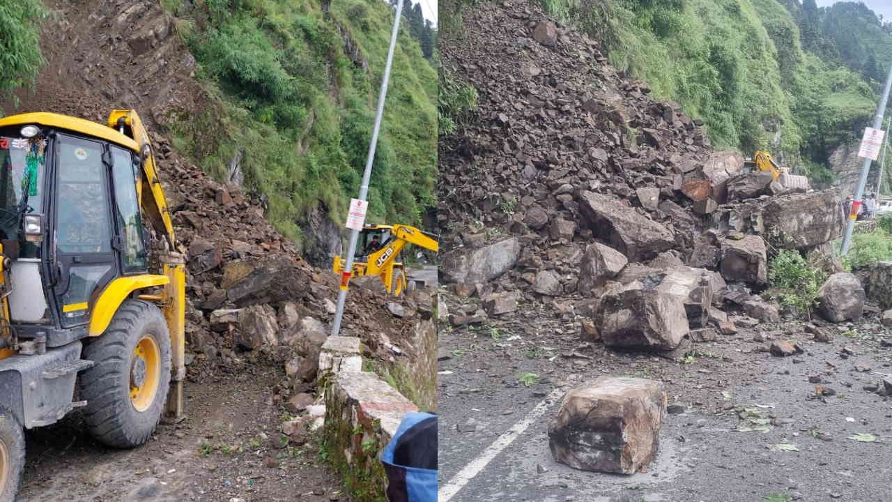 Uttarakhand landslide highway closed Malari Highway Yamunotri Highway Mussoorie Weather Update