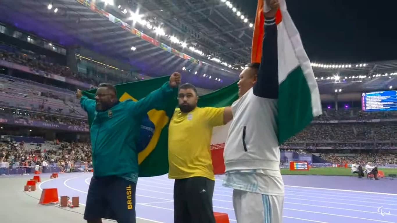Paris Paralympics 2024 Men's Shot Put F57 Final Army Men Hokato Hotozhe Sema Bronze Medal