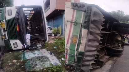 Road Accident: HRTC bus going from Chamba to Amritsar overturned on the road in , one passenger died, 16 injur