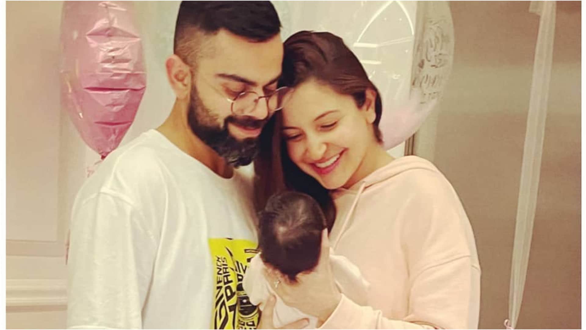 Anushka Sharma and virat kohli spotted at london streets with baby boy akaay video went viral