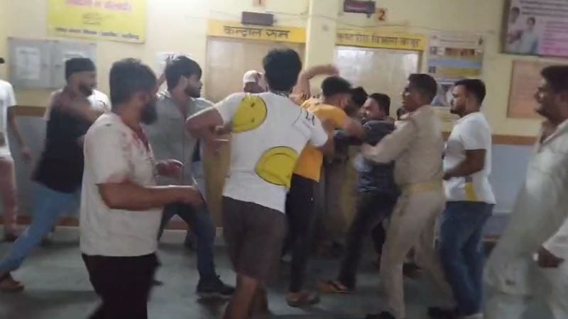Two parties clashed when they came for medical examination