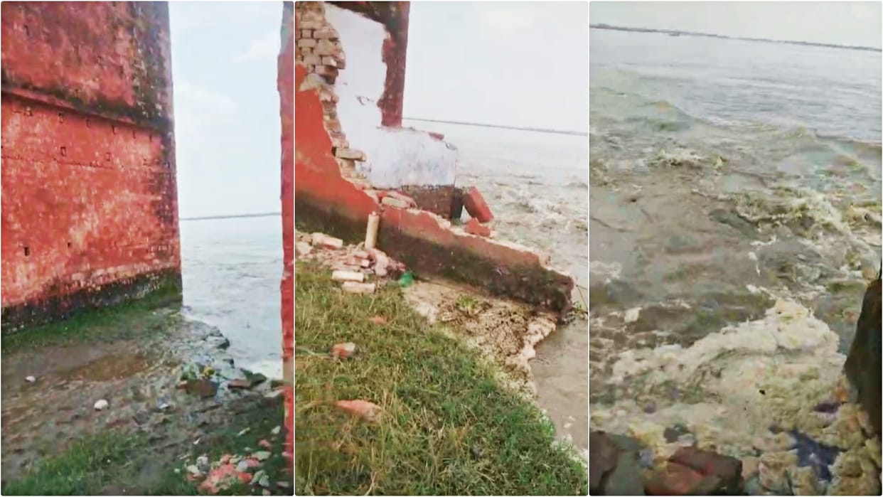 Bihar Flood: Erosion of Kosi river in Saharsa swallowed Govt Buniyadi school, fear and worry among villagers