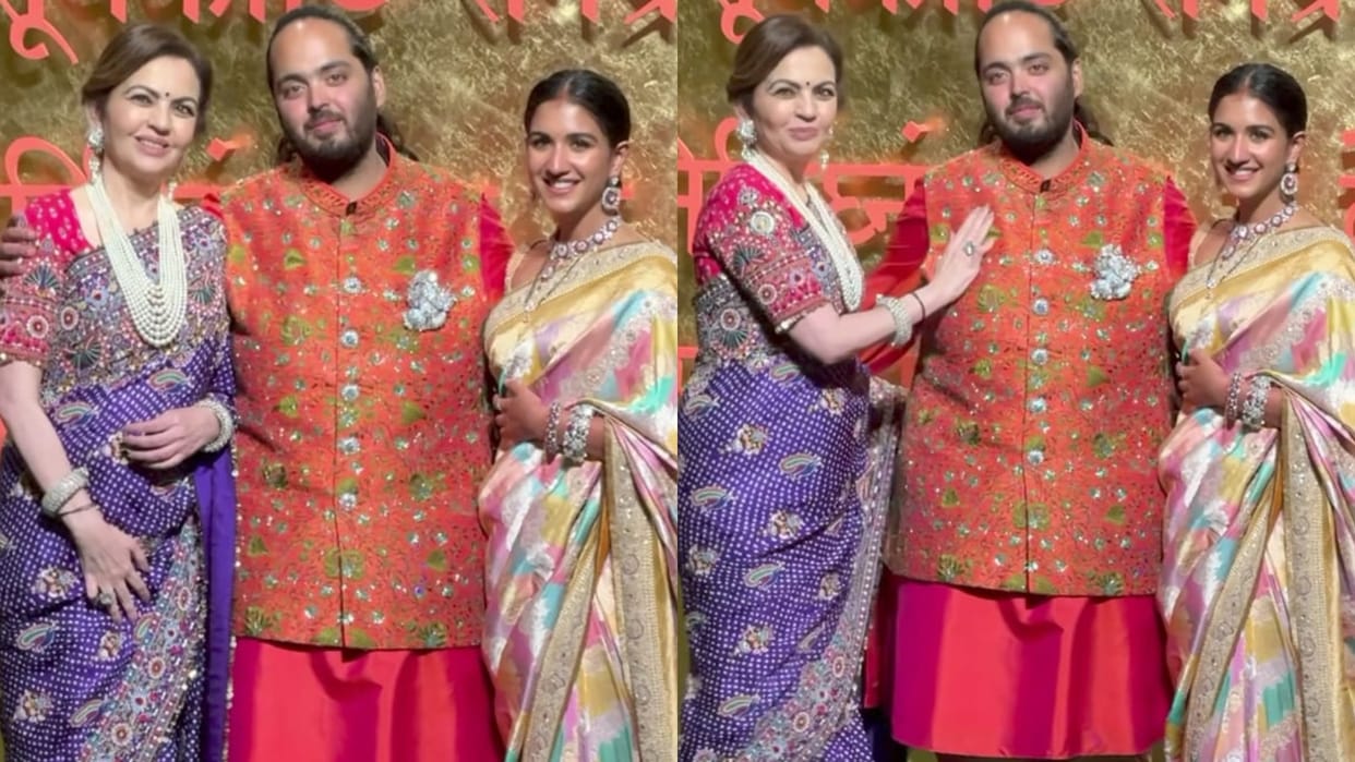 Ganesh Chaturthi celebration at mukesh ambani home antilia house photos of nita ambani and radhika merchant