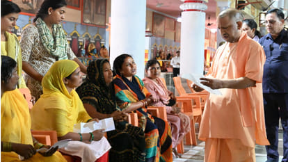 CM Yogi directed officials during Janta Darshan at Gorakhnath temple in Gorakhpur