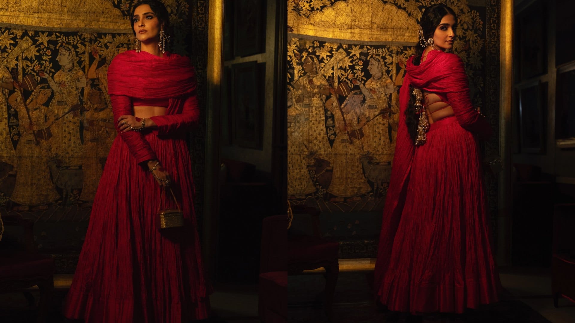 Sonam Kapoor Look at ambanis ganesh chaturthi celebration in antilia latest photos of sonam kapoor disprj