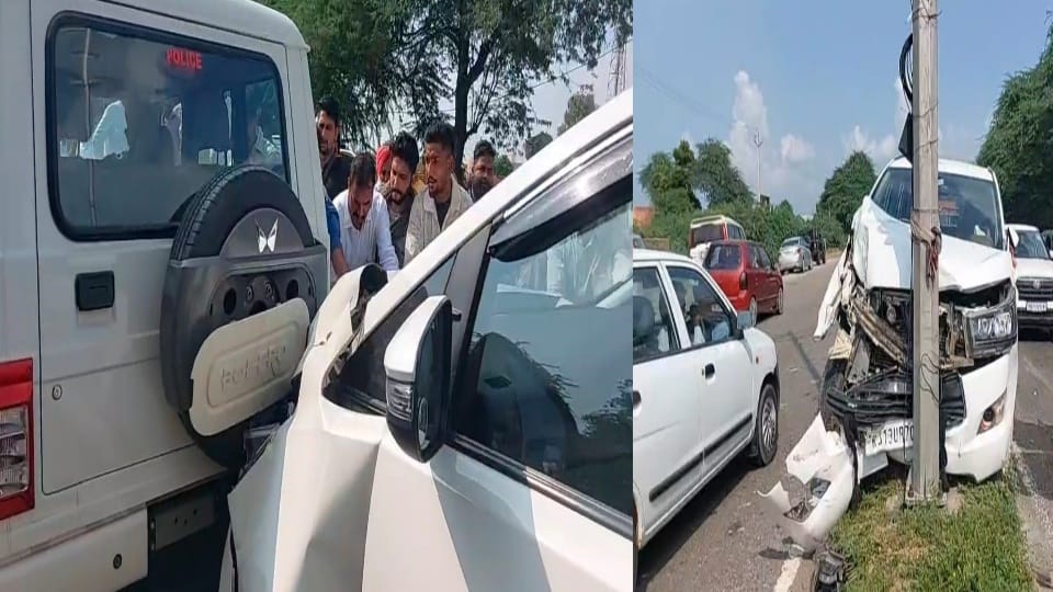 Inova hit Jalalabad AAP MLA Jagdeep Goldie Kamboj car in Bathinda