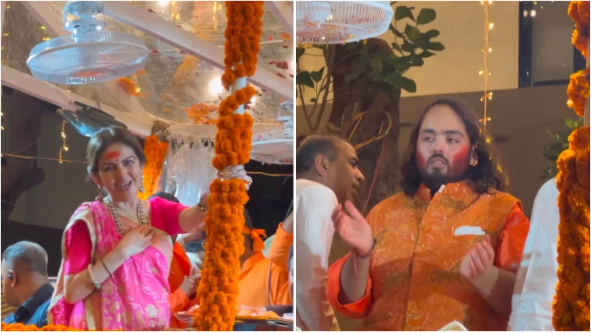 Anant Ambani and radhika merchant dancing in ganpati visarjan many celebrities participated