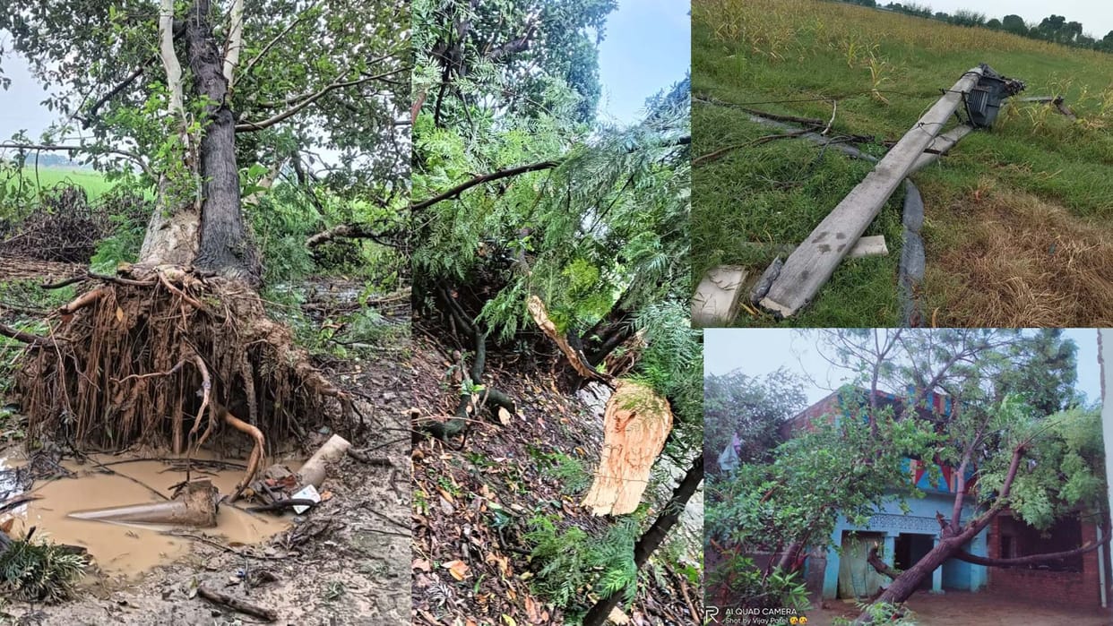 Kannauj: 10 seconds of cyclone wreaked havoc