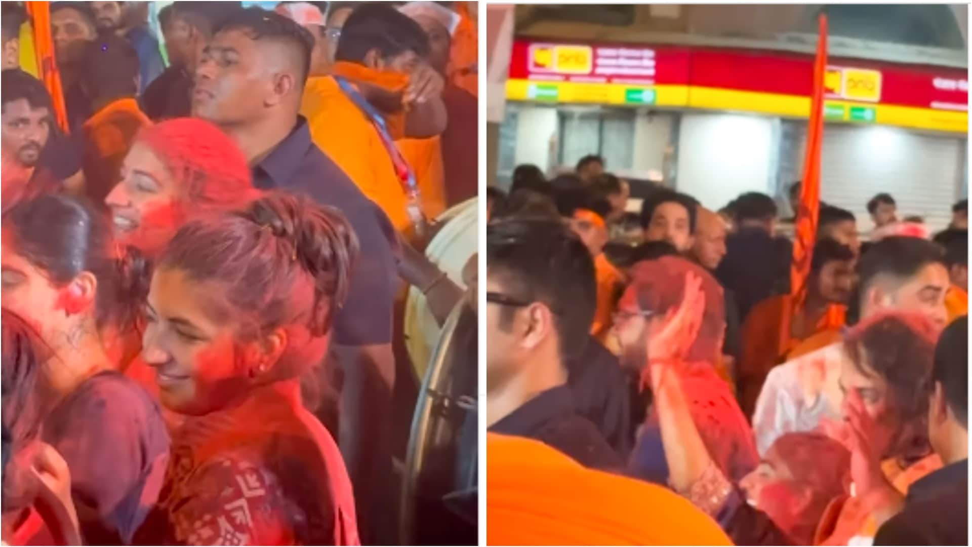 Anant Ambani and radhika merchant dancing in ganpati visarjan many celebrities participated