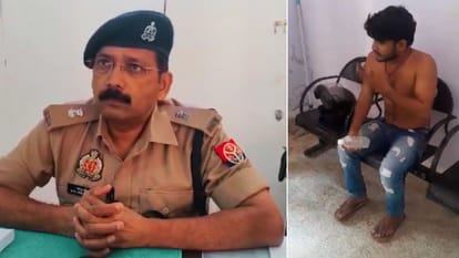 young man poured petrol on himself in Sonbhadra Collectorate lit matchstick