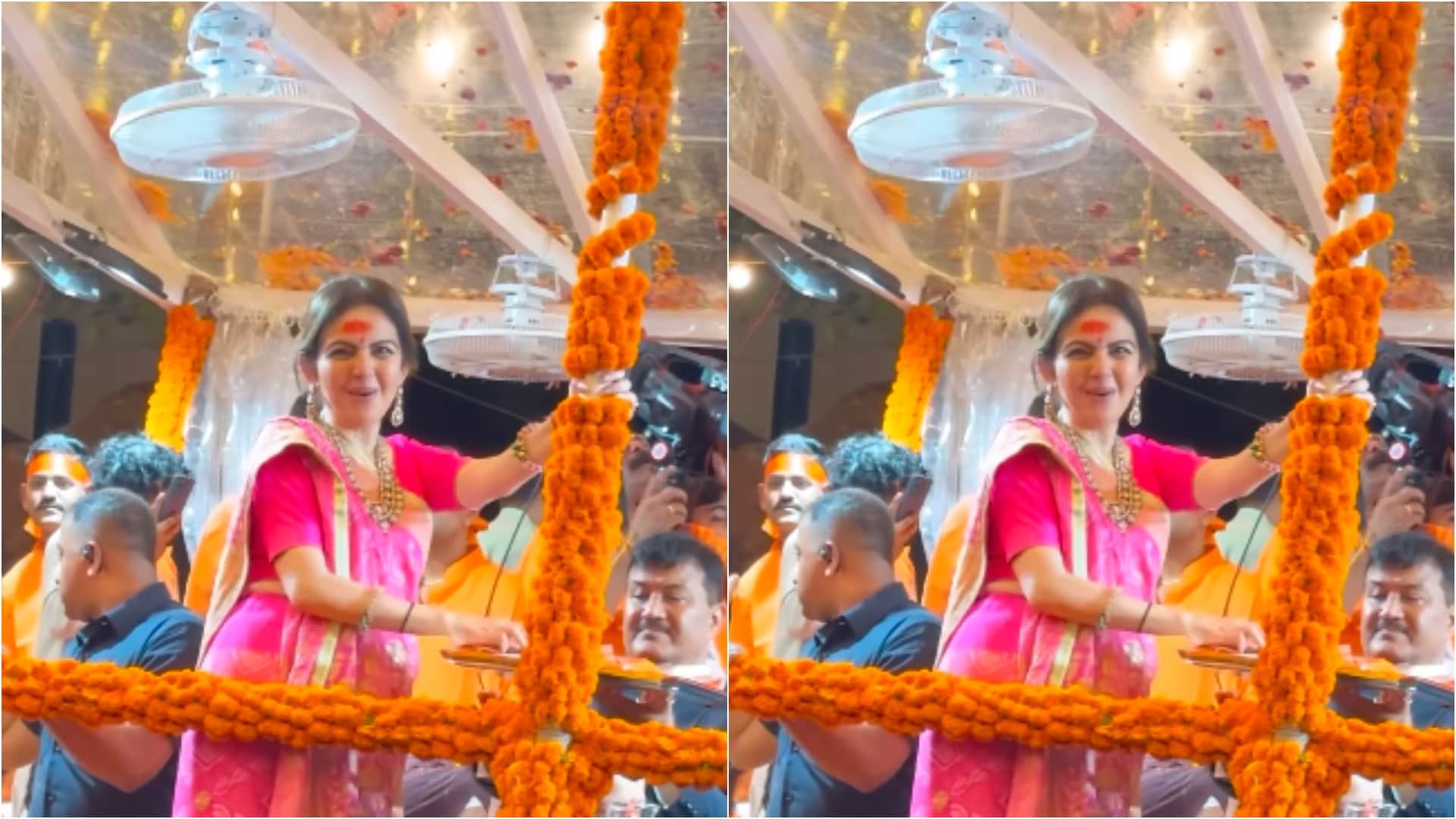 Anant Ambani and radhika merchant dancing in ganpati visarjan many celebrities participated
