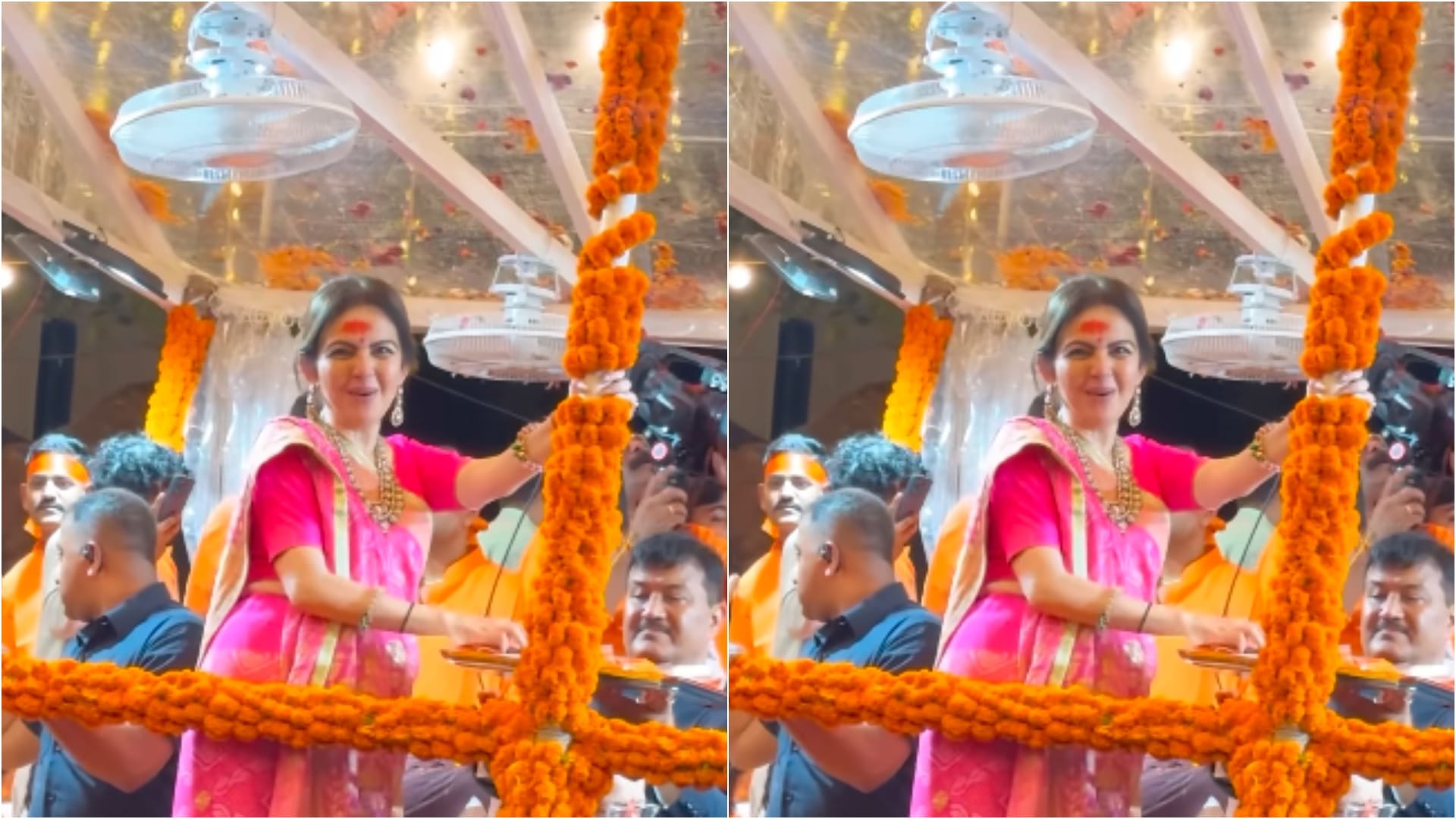 Anant Ambani and radhika merchant dancing in ganpati visarjan many celebrities participated