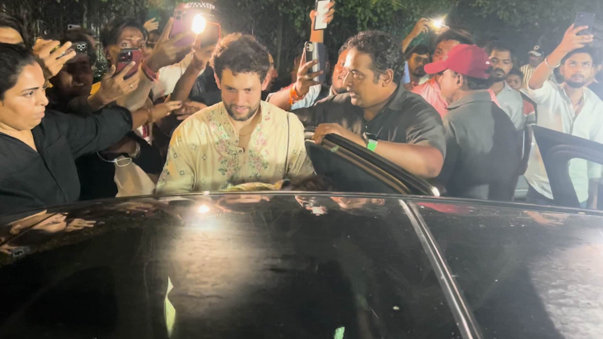 Sikandar actor Salman Khan Alana Panday with Mom and Husband seen at GANPATI VISARJAN