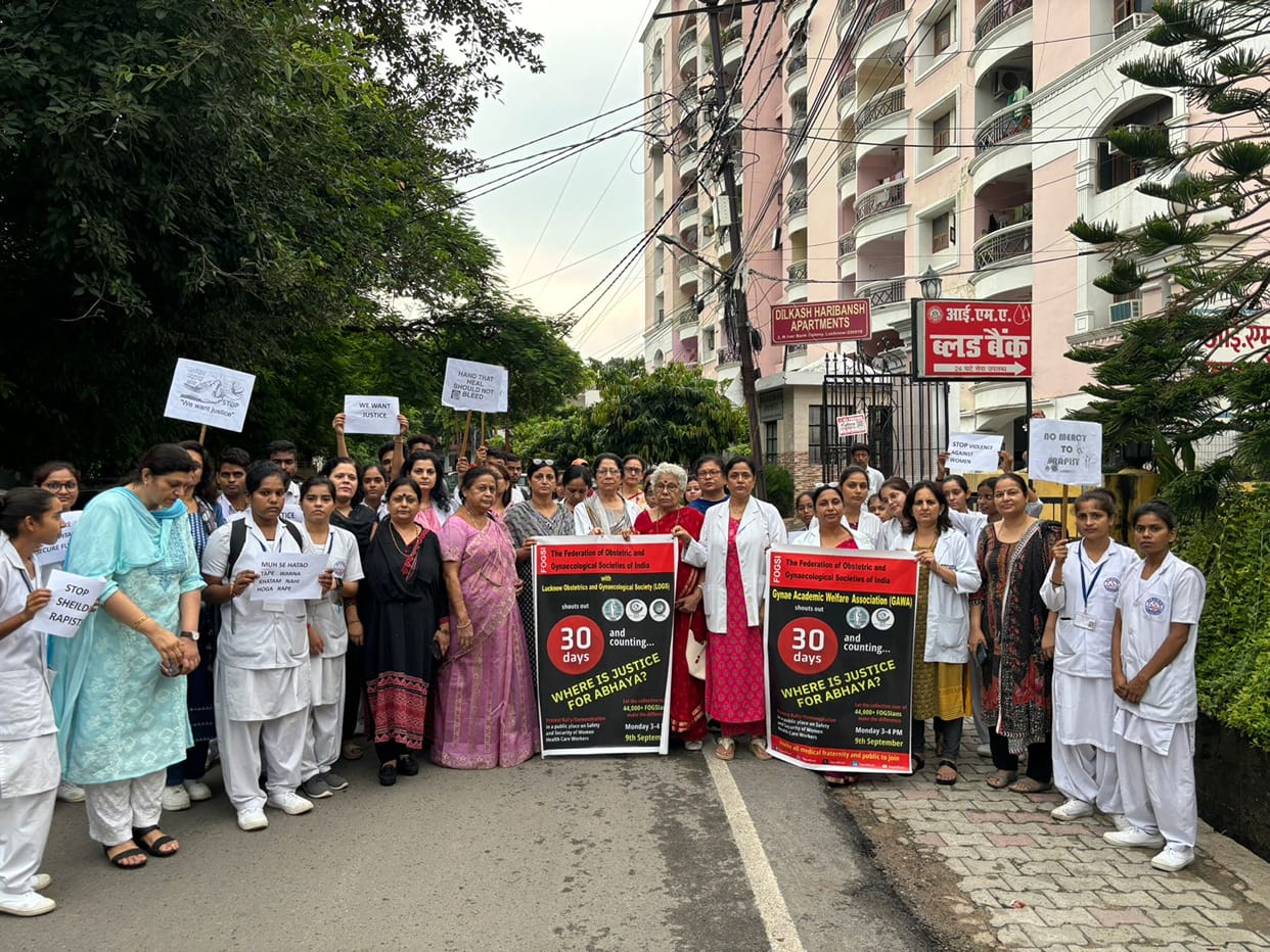 Kolkata rape case: Doctors protest for justice.