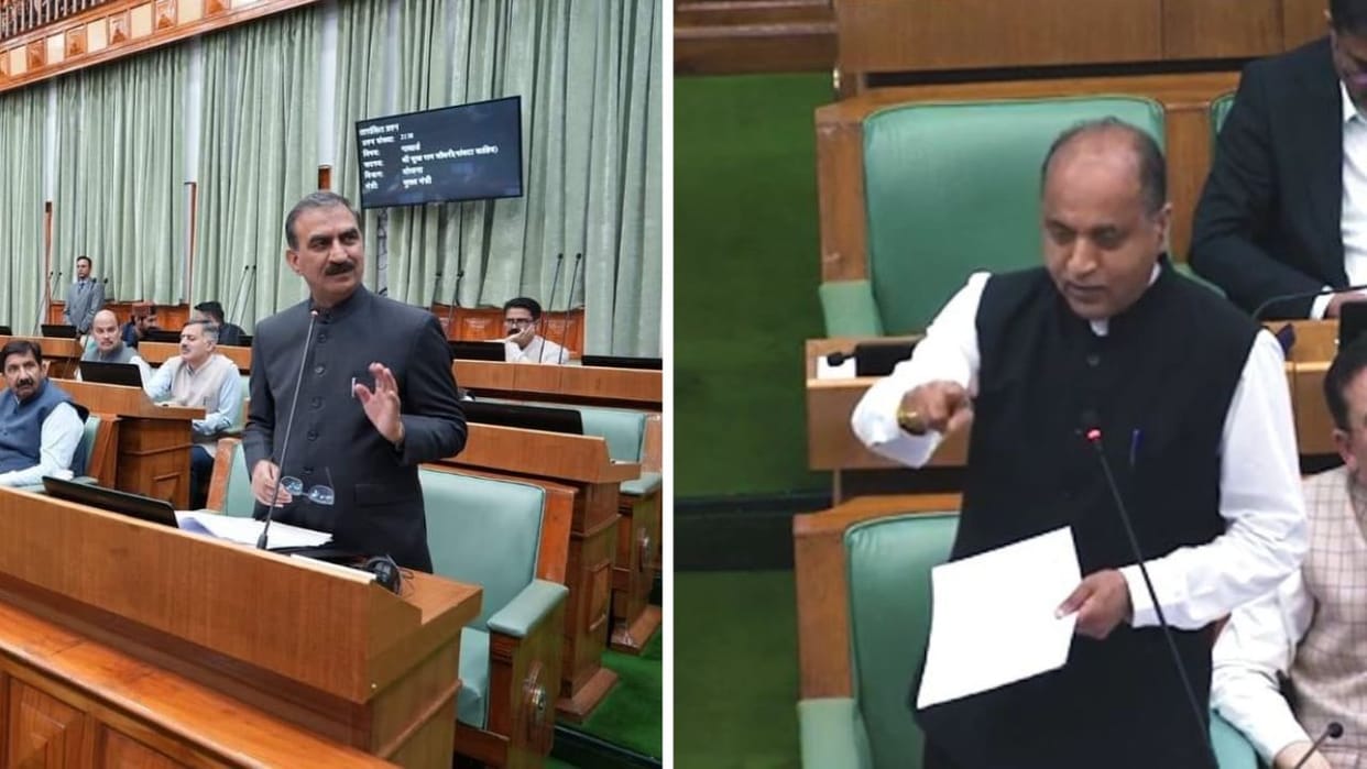 Himachal Assembly altercation between CM Sukhu and Leader of Opposition Jairam Thakur