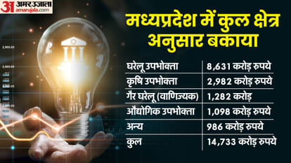 MP News 14733 crore electricity bills are pending in Madhya Pradesh Gwalior region highest Bhopal second place