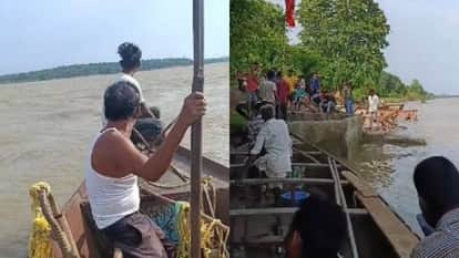 Dewas News Boat capsized in Narmada river seven workers rescued one missing had gone to extract illegal sand