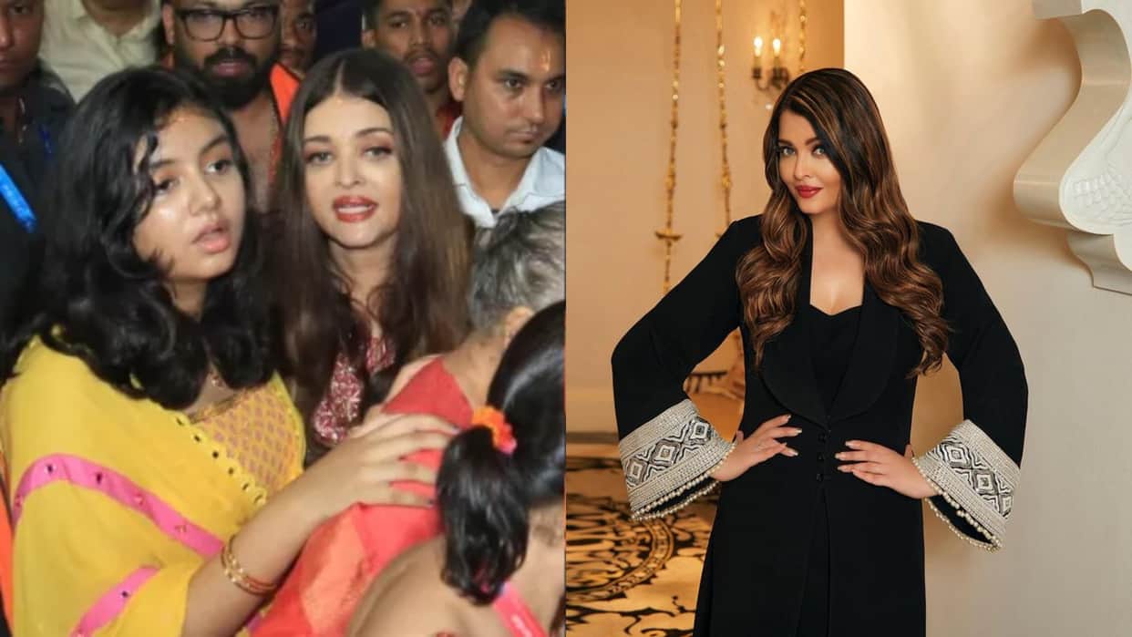 Netizens Praises aaradhya bachchan for her ethnic look with Aishwarya Bachchan at GSB ganesh pandal