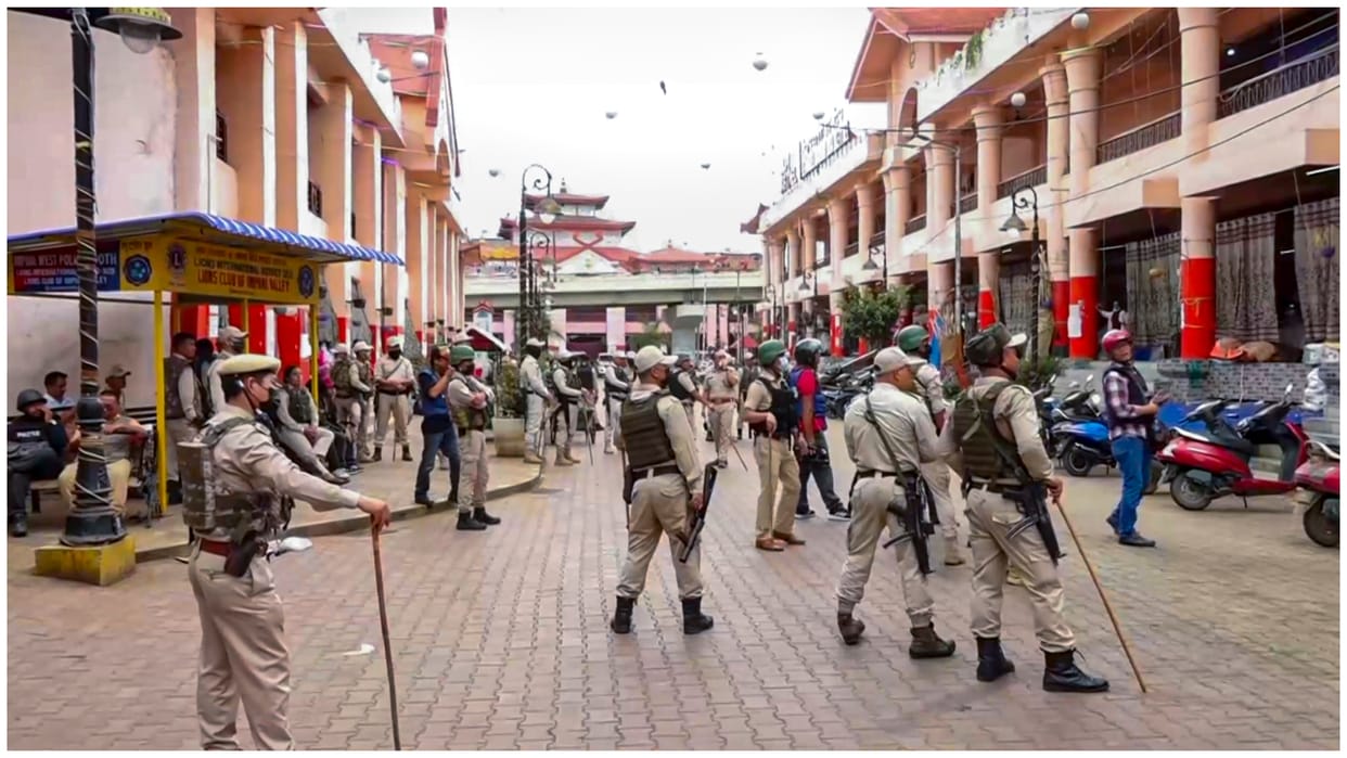 manipur violence women take out rally against AFSPA in Imphal East district