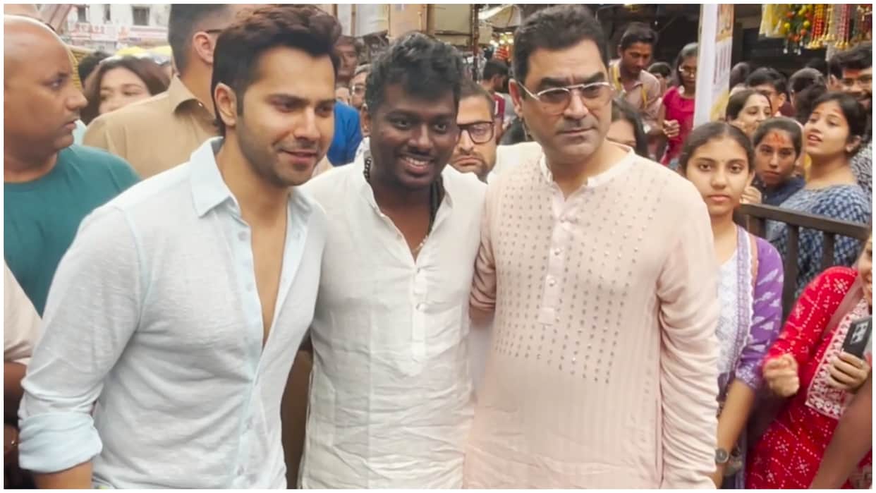 Baby John actor Varun Dhawan and Atlee Kumar seen at Lalbaughcha Raja Pandal took blessings of Lord Ganesha