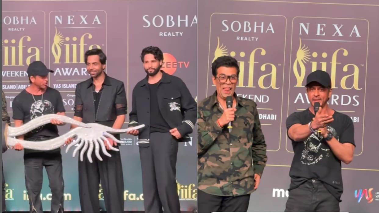 IIFA 2024 Shahrukh Khan poked fun at Karan Johar and Praises Abhishek Banerjee for film stree 2