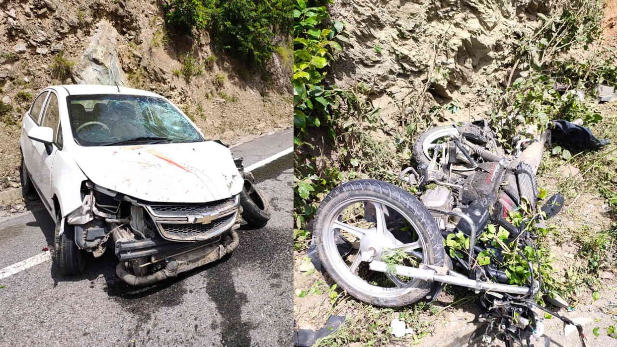 Car hit a couple riding a bike near Badrinath Highway both died they were going for Kedarnath Darshan