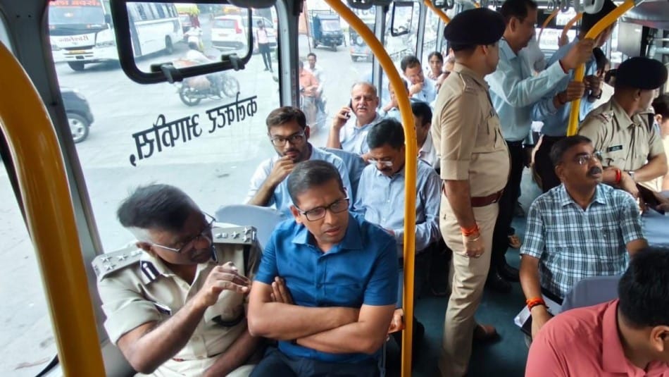 indore news city bus collector inspection jhanki road