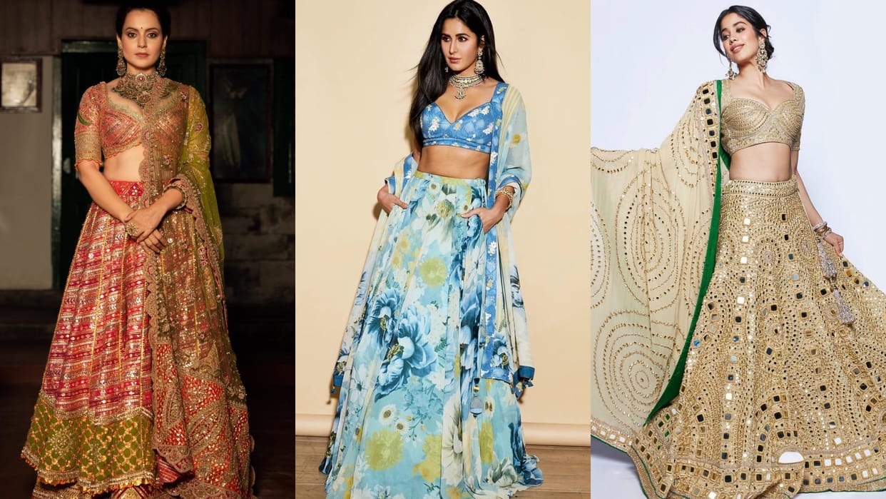 Shardiya Navratri 2024 latest lehenga design for garba night