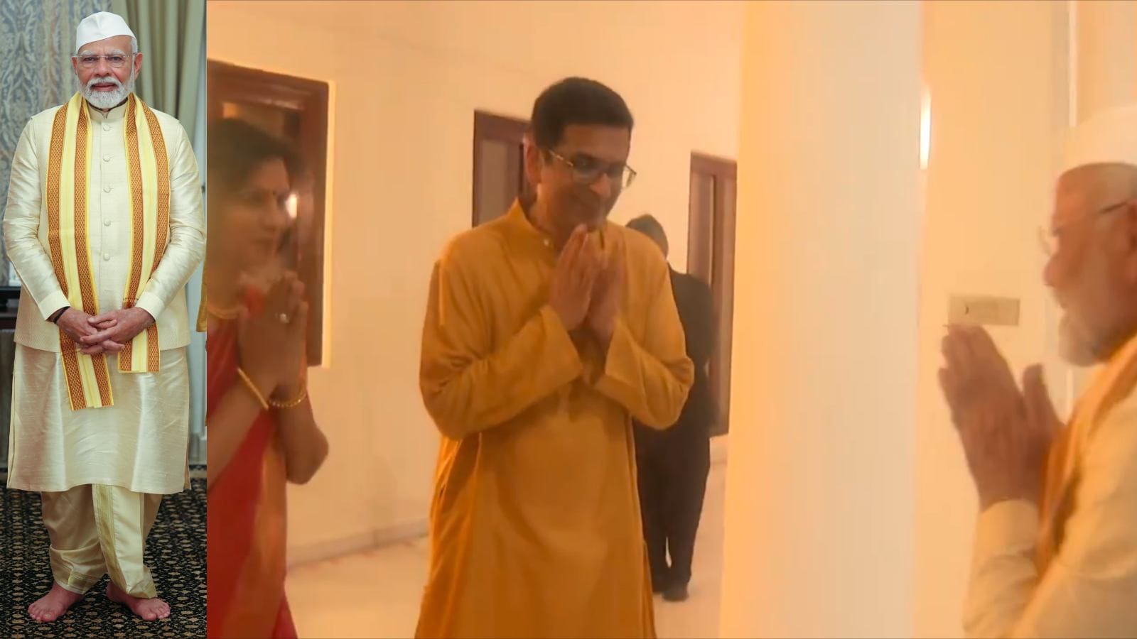 CJI DY Chandrachud Ganesh Puja PM Narendra Modi attend celebrations news updates