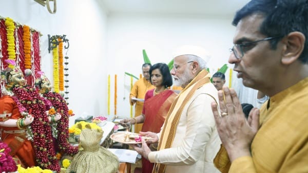 CJI DY Chandrachud Ganesh Puja PM Narendra Modi attend celebrations news updates