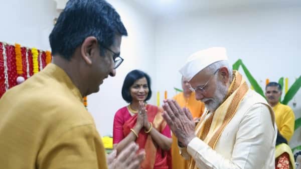 CJI DY Chandrachud Ganesh Puja PM Narendra Modi attend celebrations news updates