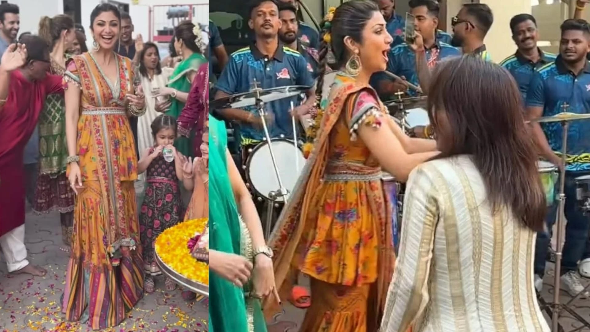 outfit for Ganpati Visarjan 2024 inspired by Bollywood actress Shilpa Shetty