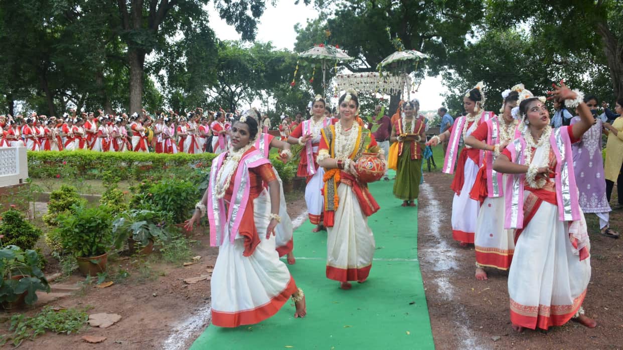 Varsha Mangal festival of Vasant Mahila Mahavidyalaya glimpse of month of Sawan
