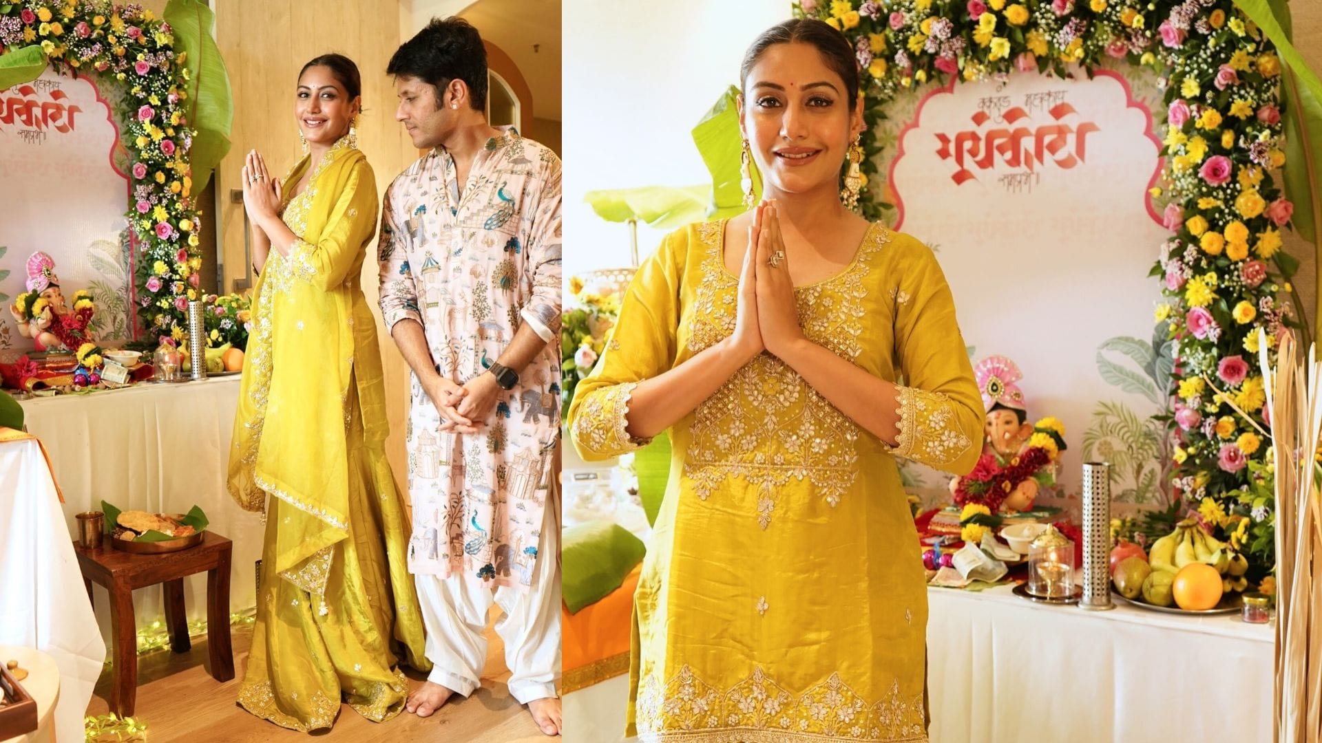 Ganeshotsav 2024 tv actress ethnic look on ganpati puja sambhavna seth to Tejasswi Prakash