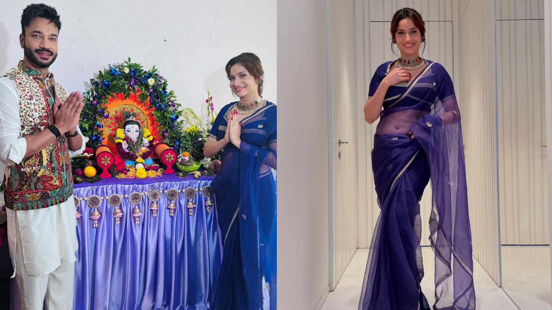 Ganeshotsav 2024 tv actress ethnic look on ganpati puja sambhavna seth to Tejasswi Prakash