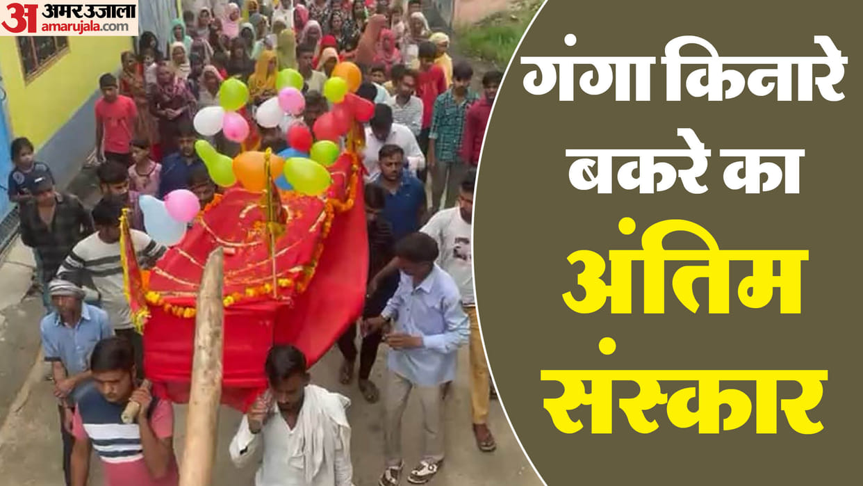 Goat Cremated on banks of Ganges in Amroha Of Up