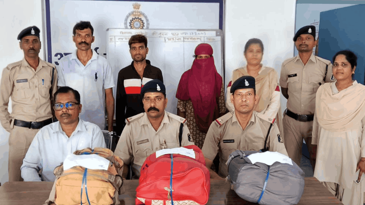 जांजगीर चांपा में गांजा तस्कर गिरफ्तार