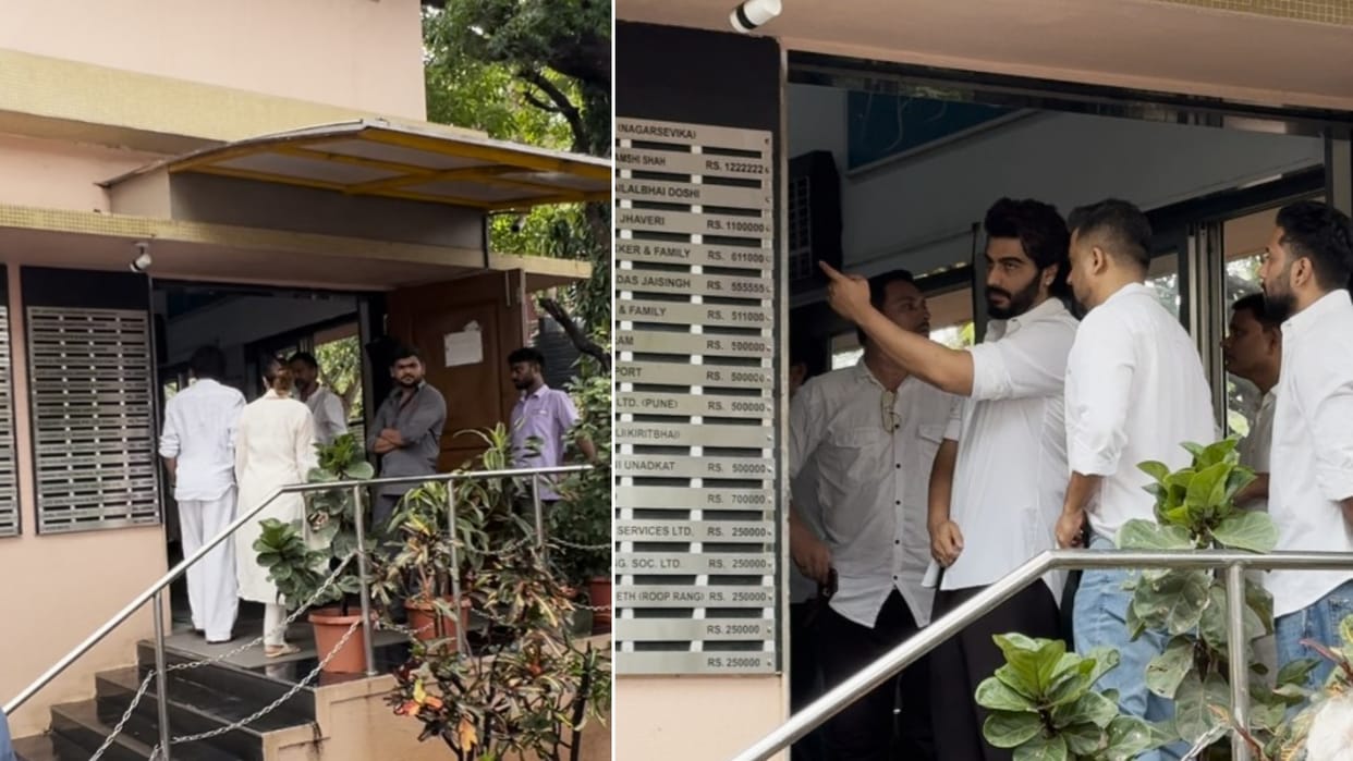 Malaika Arora and her family with Arjun Kapoor have reached cremation ground for funeral of Anil Mehta