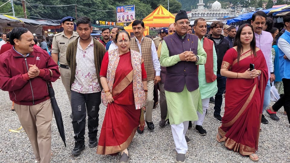 MP Ajay Bhatt and MLA Sarita Arya reached Nanda Devi Mahotsav nainital