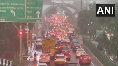 It rained in Delhi for the third consecutive day darkness prevailed only in the evening