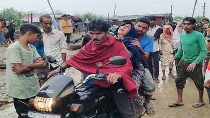 Meerut: Seven months pregnant mother cried badly clinging to the dead bodies of Inaya and Bilal