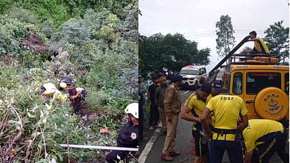 Noida tourists Vehicle fell into ditch near Mussoorie Maggi Point injured Death Accident Uttarakhand News