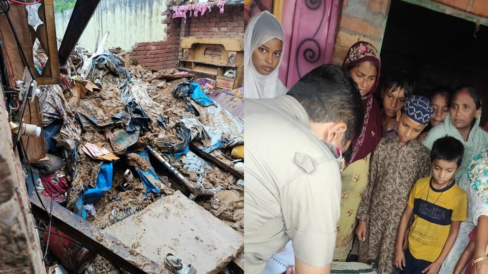 Amroha: House collapsed due to rain, six siblings buried under the rubble, one dead...two critical