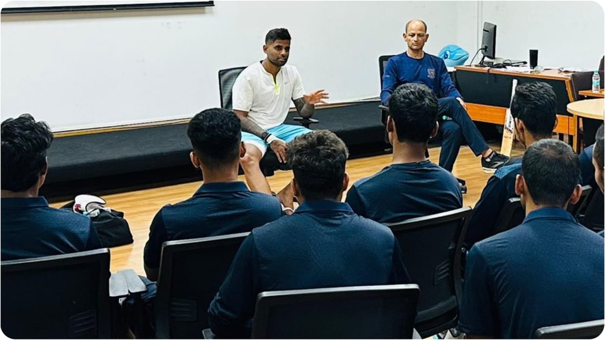 India's T20 Captain Suryakumar Yadav meet Under-19 team players and give some cricket tips BCCI shares Photos