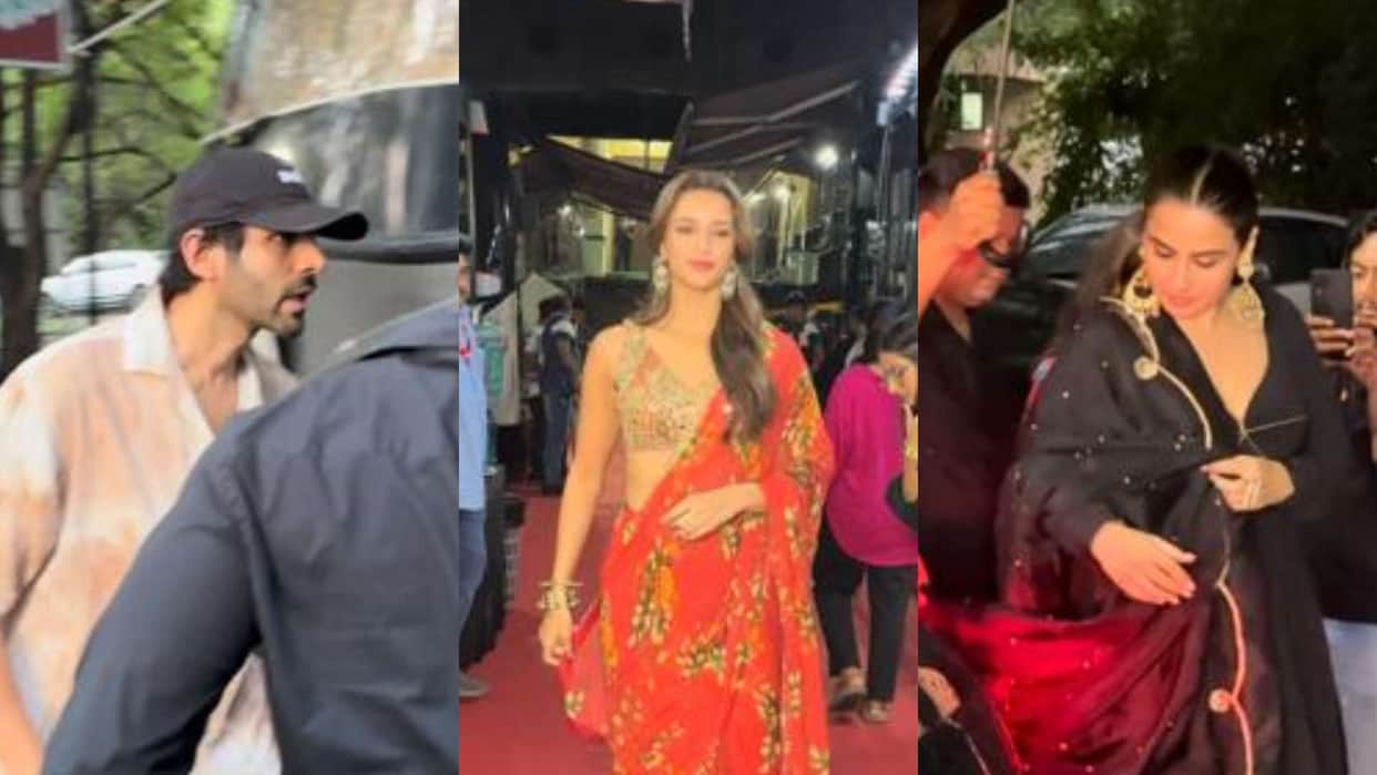 Bhool Bhulaiyaa 3 Starcast at the great indian kapil show 2 kartik aaryan vidya balan triptii start promotion
