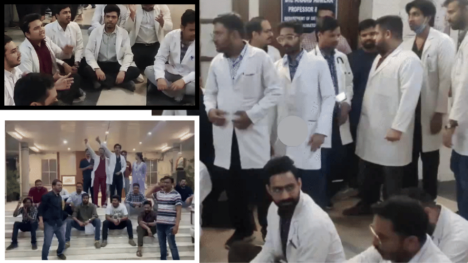 indore news myh doctors protest