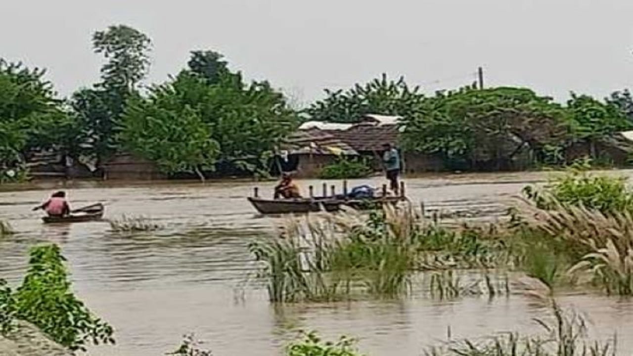 Sharda river floods in Lakhimpur Kheri