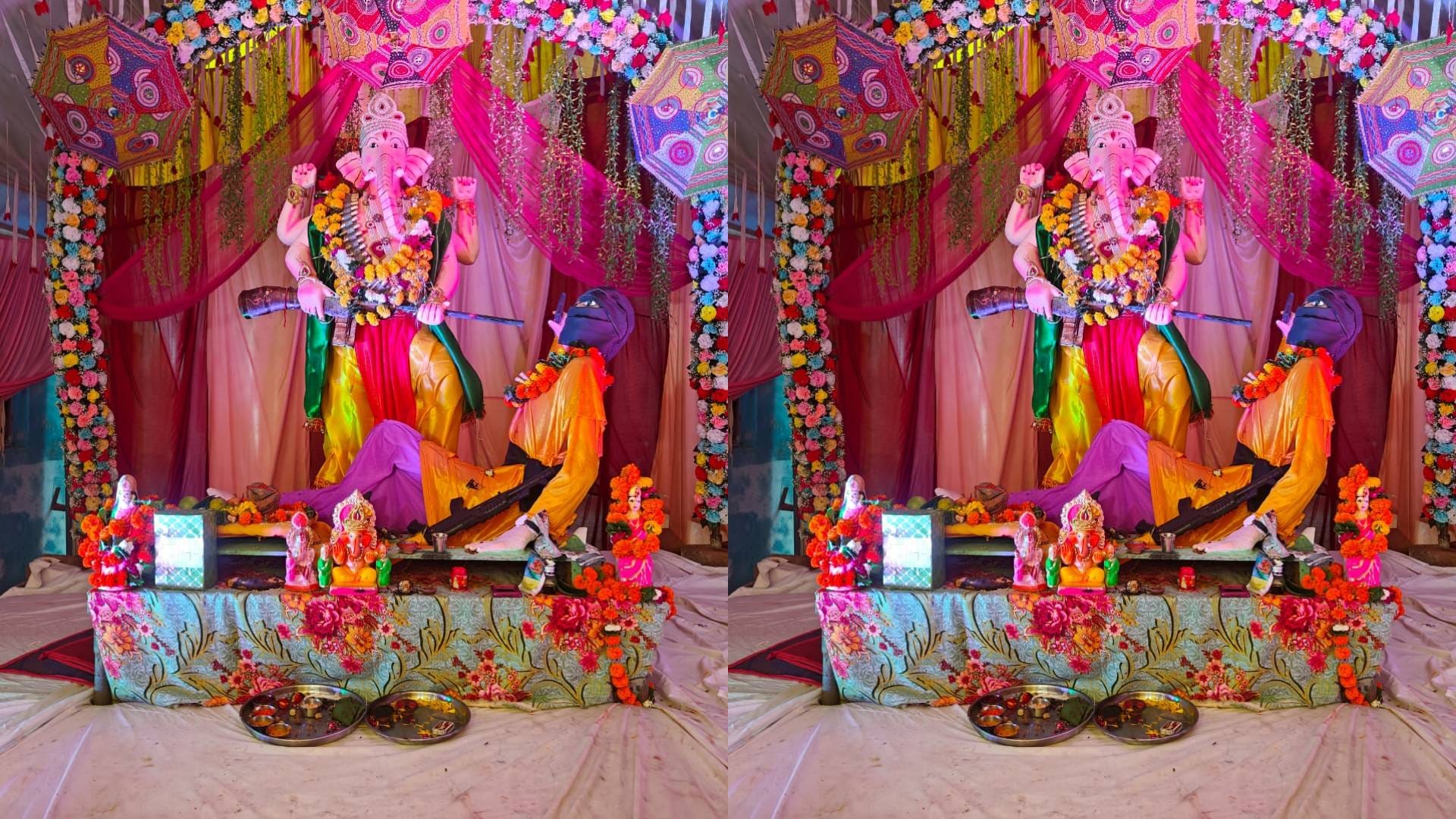 Gwalior Ganesh ji with gun in Chambal king of Gauspura is pointing gun at temple of dacoit Photos