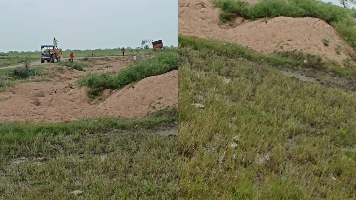 Chhatarpur Sand is being stolen and looted openly this game is being played with support officers and leaders
